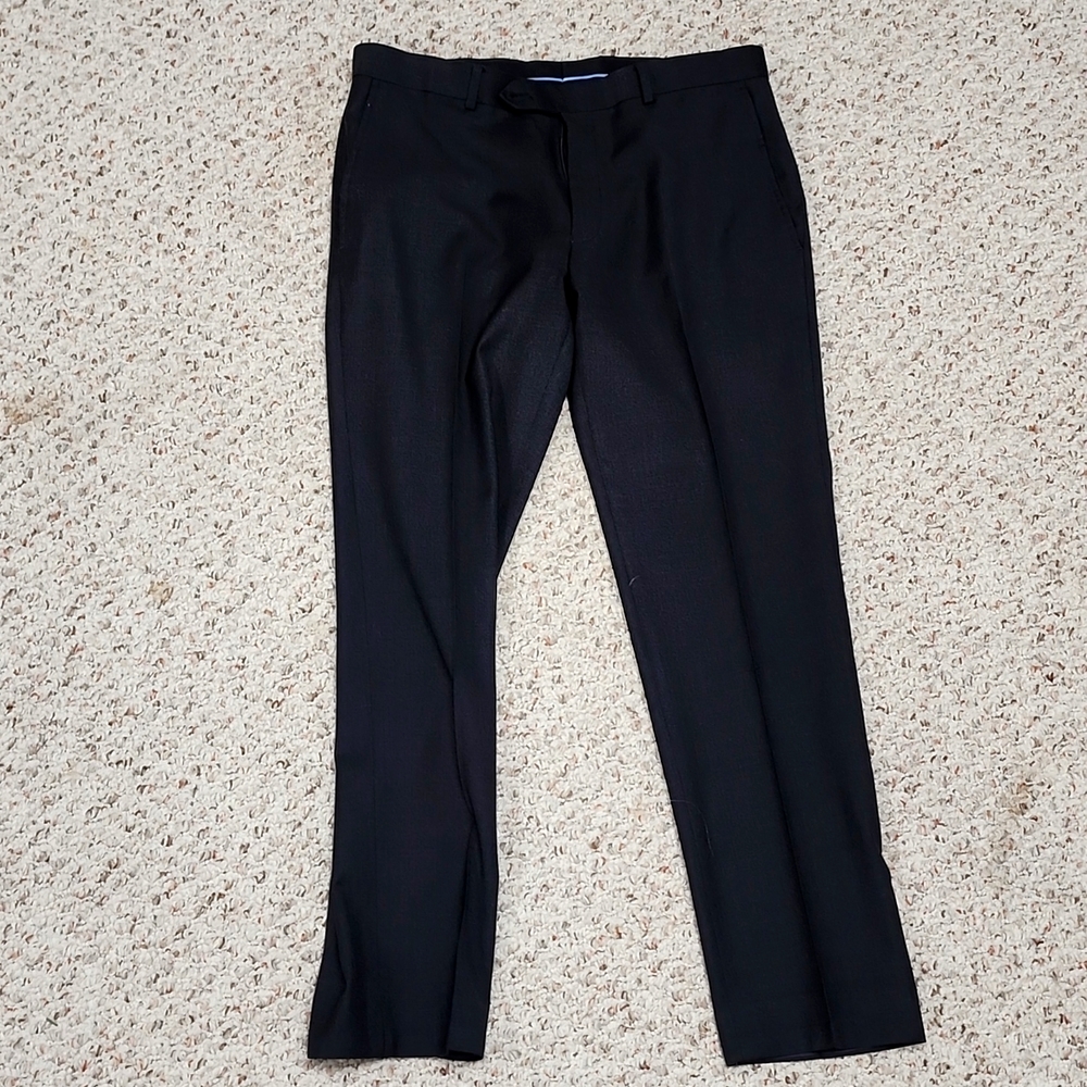 Dark Grey Charles Tyrwhitt 100% wool pants size waist 34 x 30